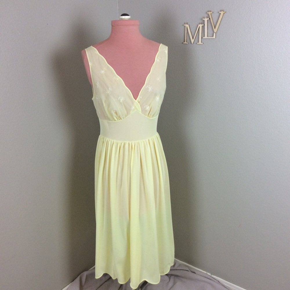 OLD TAG VANITY FAIR SEMI SHEER VINTAGE DRESS/SLIP - Picture 1 of 7